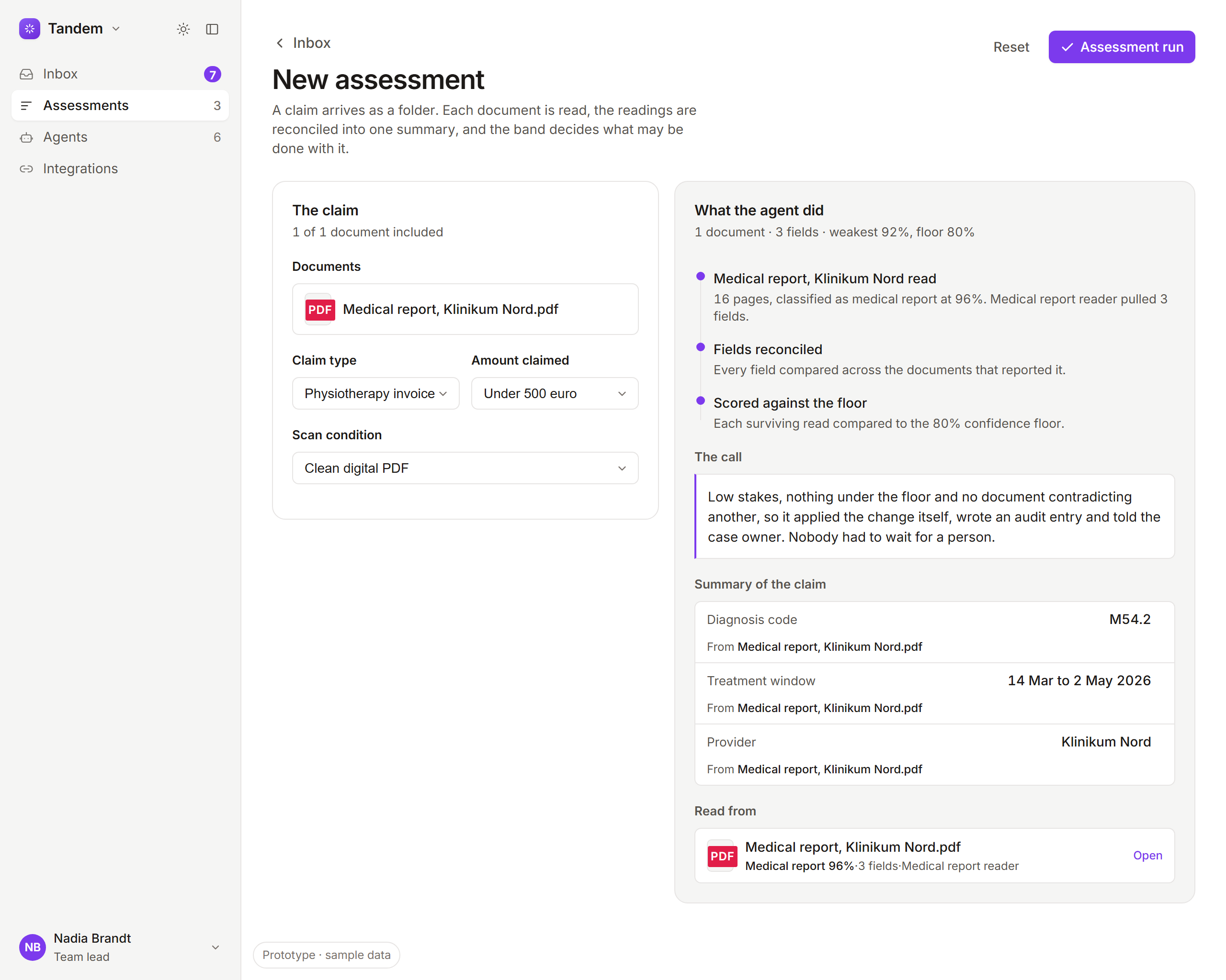 Tandem: version one, one document and the verdict